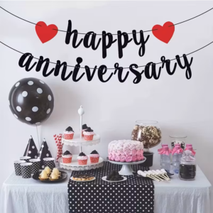 1set Happy Anniversary Banner